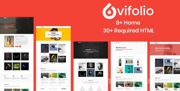 Vifolio – 创意极简作品集模板bootstrap响应式模板