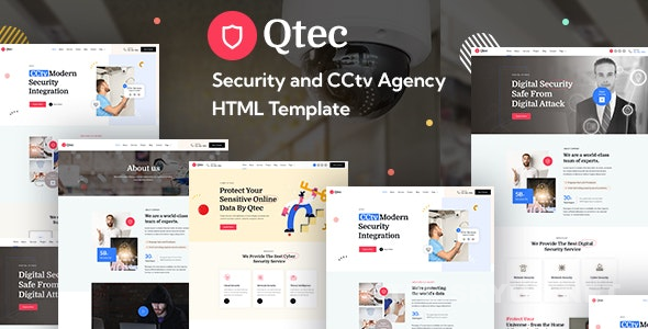 Qtec V1.0 – 别墅度假村 & 安全系统和安全服务 HTML Template