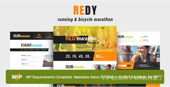 REDY V1.3.0 – 跑步，马拉松和体育 WordPress 主题
