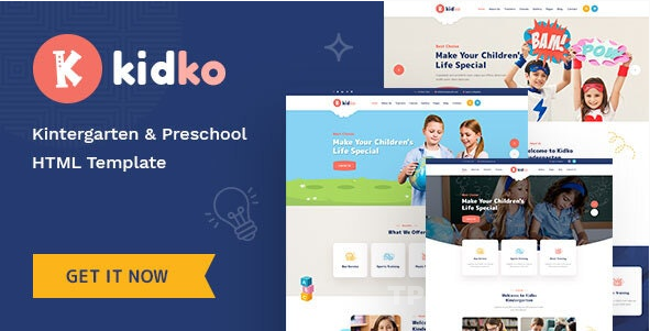 KIDKO V1.0 – 幼儿园，日托所，幼儿园HTML模板