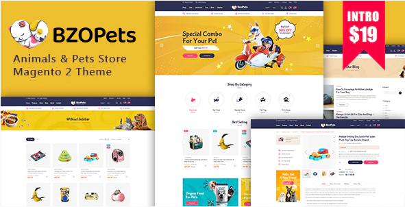 BzoPets – 电子商务动物和宠物商店Magento 2主题