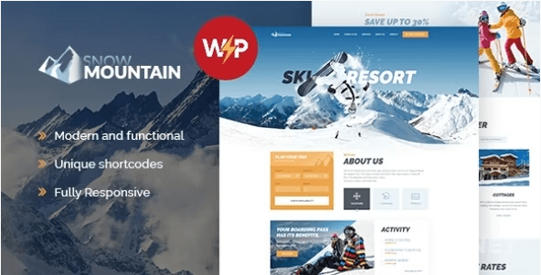 Snow Mountain v1.2.6-雪山 | 滑雪胜地和滑雪板学校 WordPress 主题